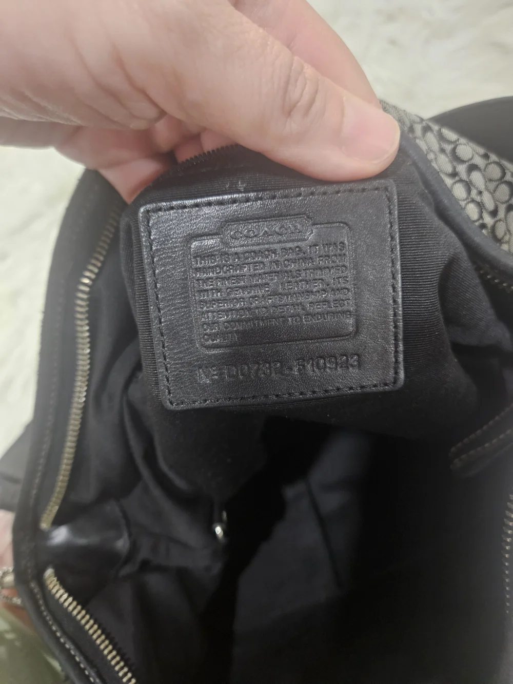 Classic Black Patterned Women's Shoulder Bag